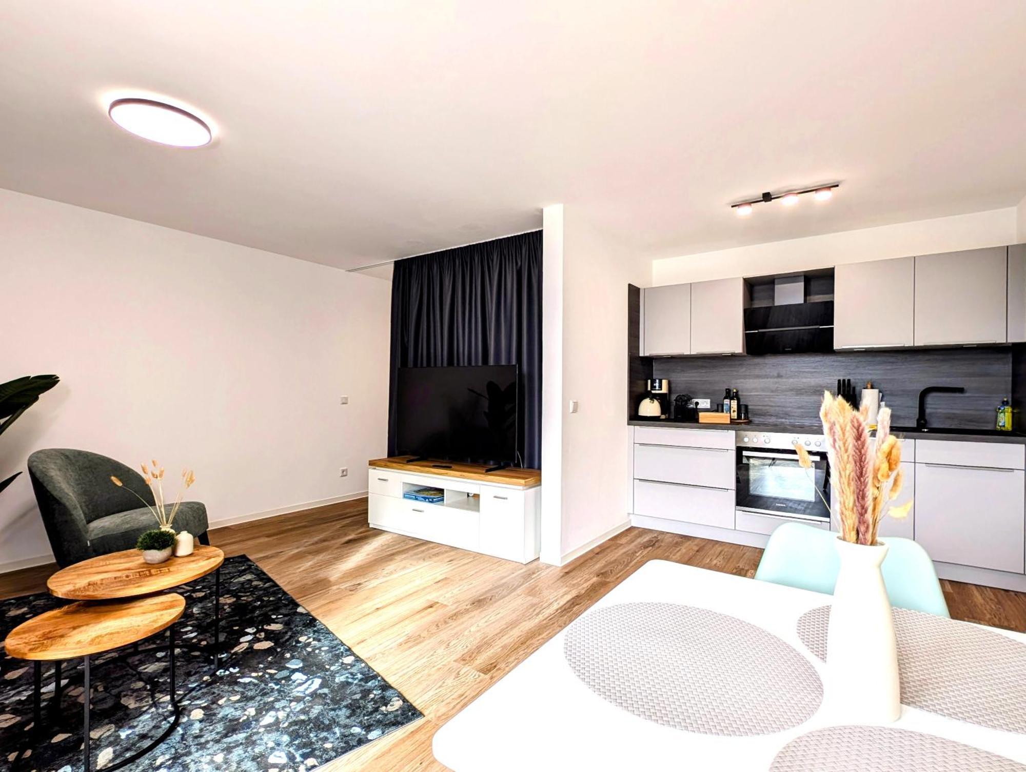 Bohnapartments - Nordkap-Suiten - Gratis Parkplatz - Moderner Neubau - Erdgeschoss - Fussbodenheizung Erfurt Chambre photo